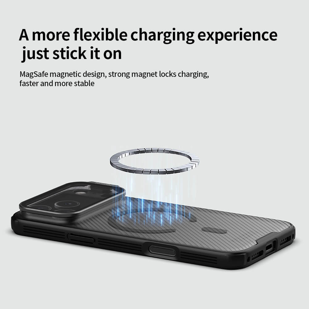 Чехол-крышка NILLKIN для Apple iPhone 17 Pro Max 6.9 (2025) (серия Camshield Prop Magnetic (Transparent Lens Guard Edition))